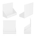 Set of cardboard counter display boxes mockups Royalty Free Stock Photo